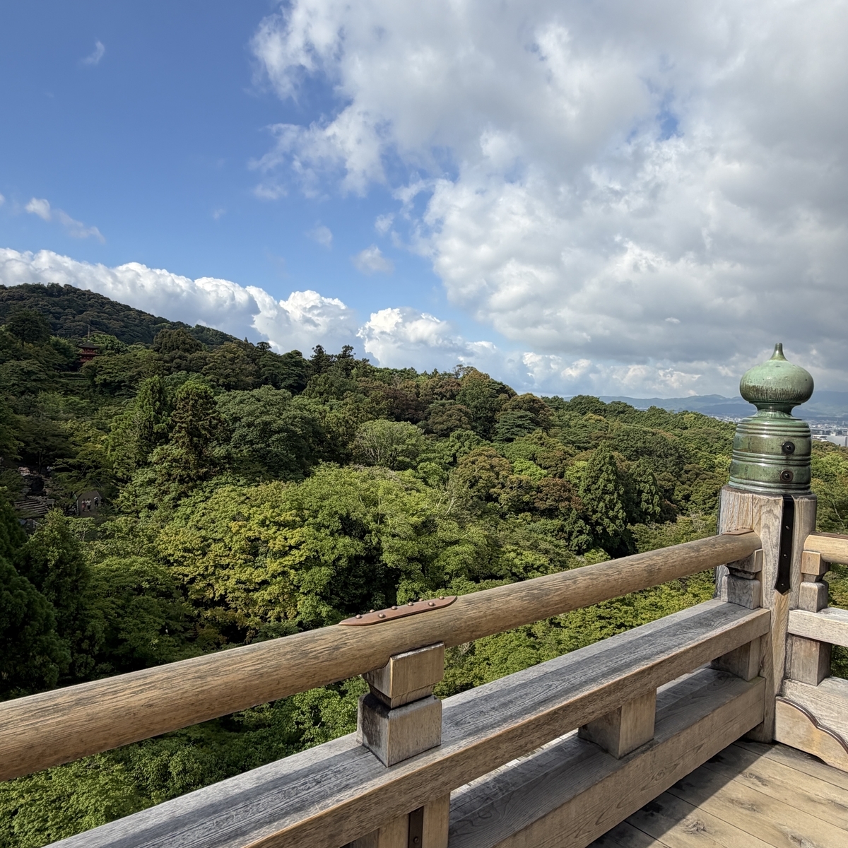 清水の舞台から眺める京都の景色