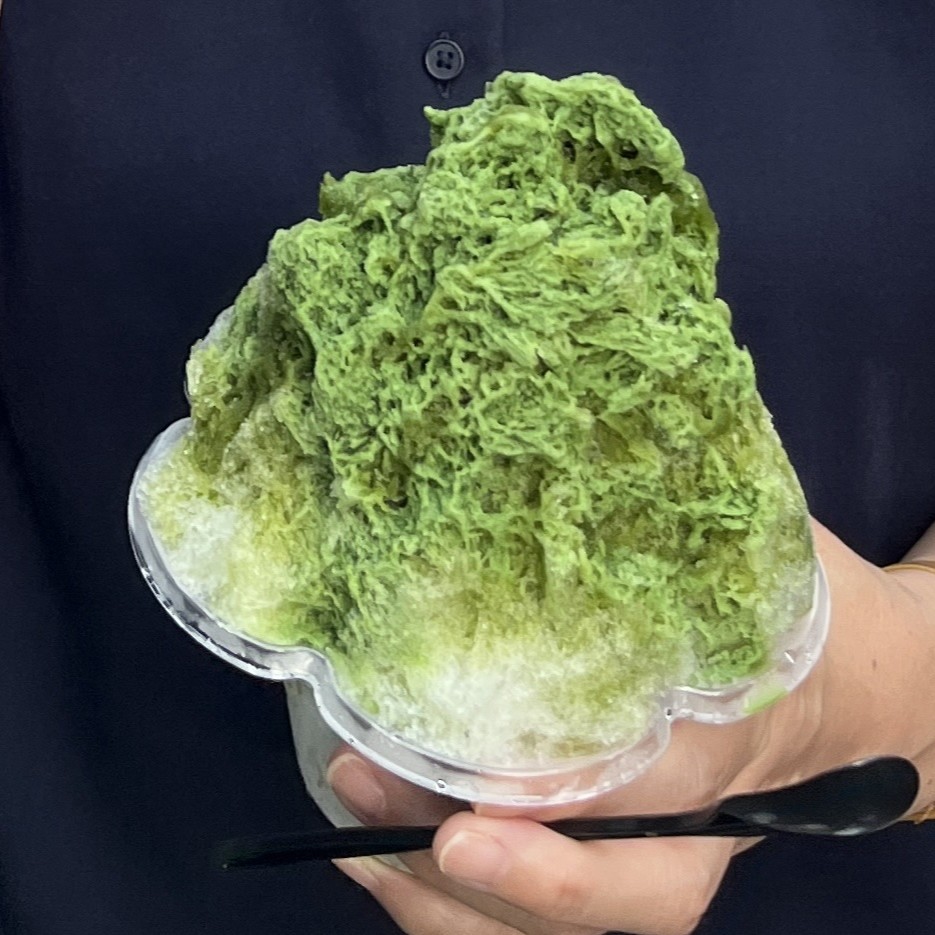 テイクアウトの抹茶のかき氷