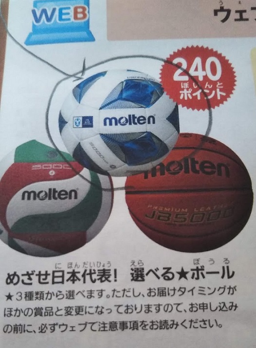 進研ゼミ 努力賞プレゼント 240ポイントのサッカーボール めざせ日本代表 選べる ボール と 連続提出表彰状 知らなかった 日記
