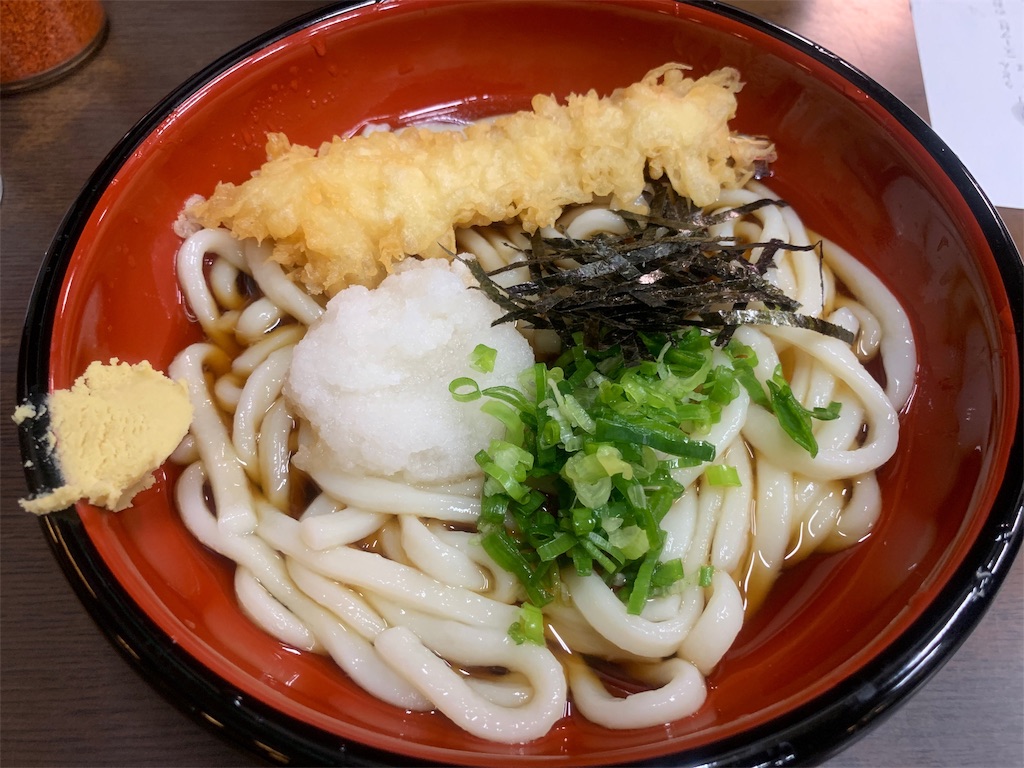 立花うどんのおろしえび天うどんの写真