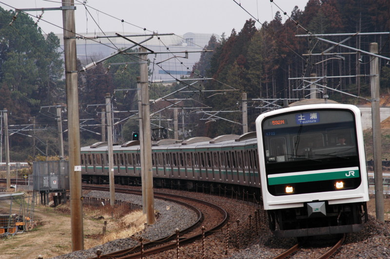 石岡－高浜_532M_E501系普通_カツK703編成