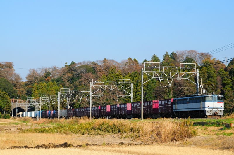 佐倉－物井_96レ_EF65PF-2075号機（新鶴見）+コキ牽引