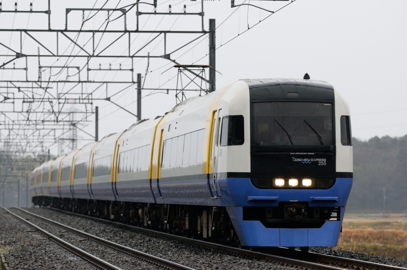 物井－佐倉_255系特急しおさい7号_マリBe05編成