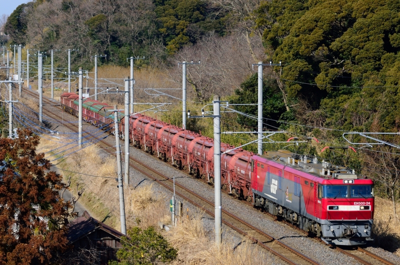 牛久－佐貫_5388レ_EH500-24号機①（仙台）+タキ8B+トキ7B