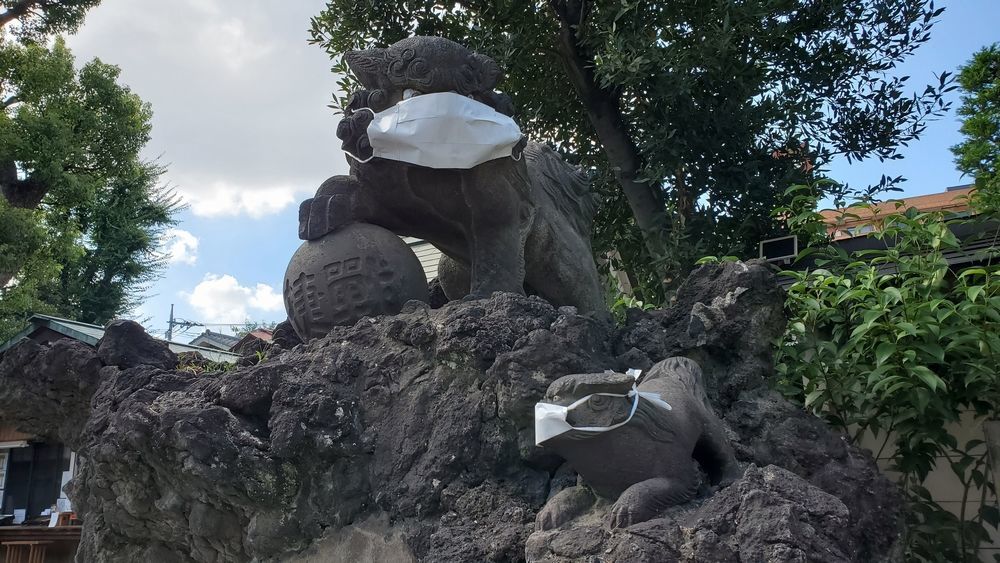 お三の宮日枝神社の狛犬