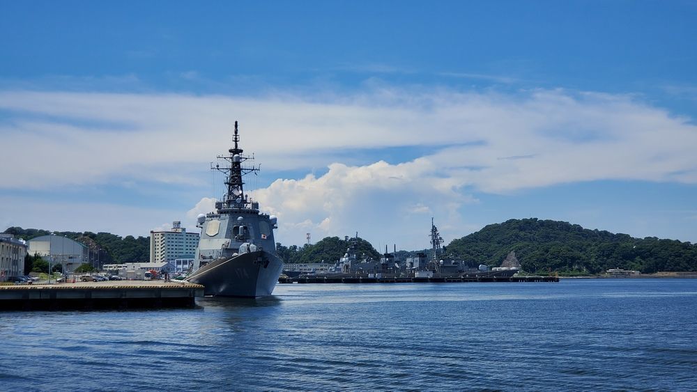 ヴェルニー公園から見えた艦船