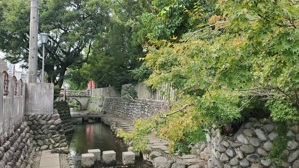 大垣八幡神社脇の水路