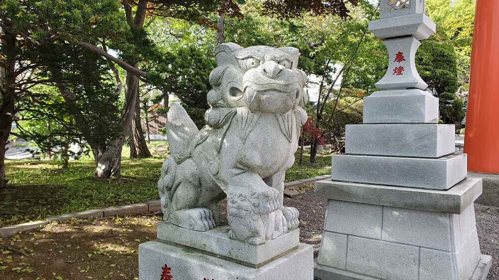 湯倉神社 狛犬