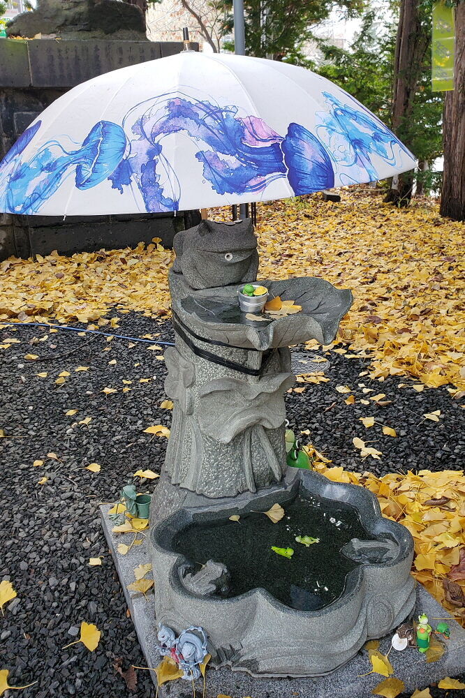 札幌諏訪神社 カエル手水