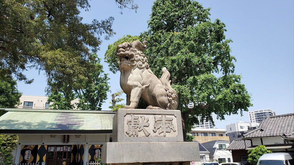 下神明天祖神社 大狛犬