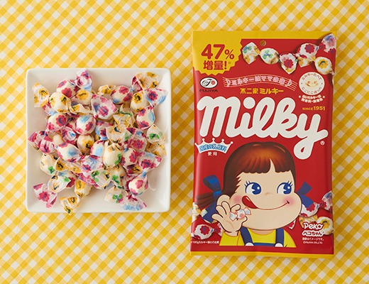 ローソンから「不二家 ミルキー 47％増量」が新登場！価格据え置きで