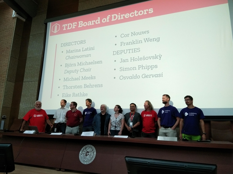 LibreOffice Conference 2019でのBoDメンバ紹介の様子