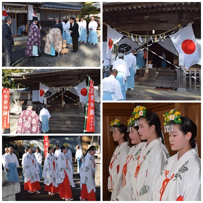 竹生神社で「浦安の舞」奉納 - 新城･勝手に応援隊