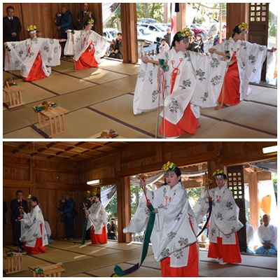 竹生神社で「浦安の舞」奉納 - 新城･勝手に応援隊