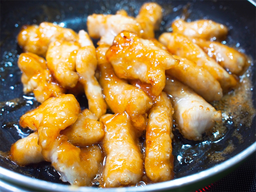 【レシピ】鶏むね肉で!しっとり甘辛チキン - しにゃごはん blog