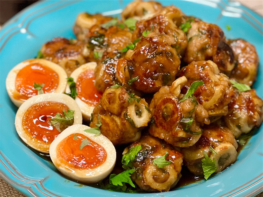 レシピ】ちくわでかさ増し♬甘辛つくね♬ - しにゃごはん blog