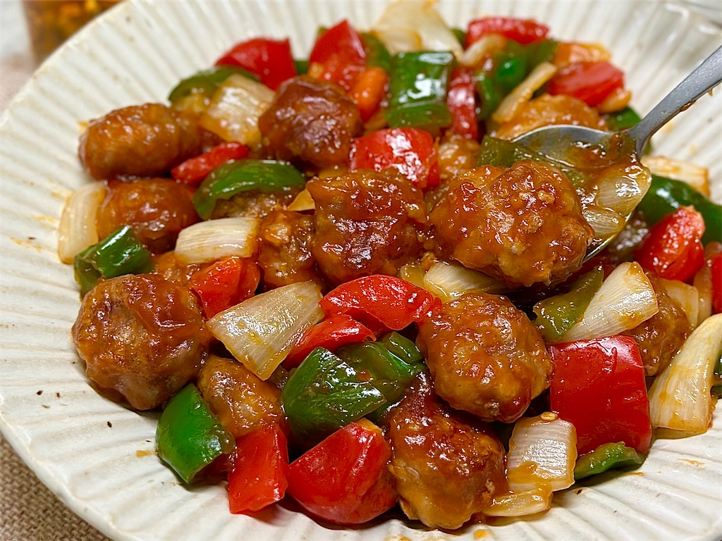 しにゃ レシピ】簡単ジューシー♬豚こま酢豚♬ - しにゃごはん blog
