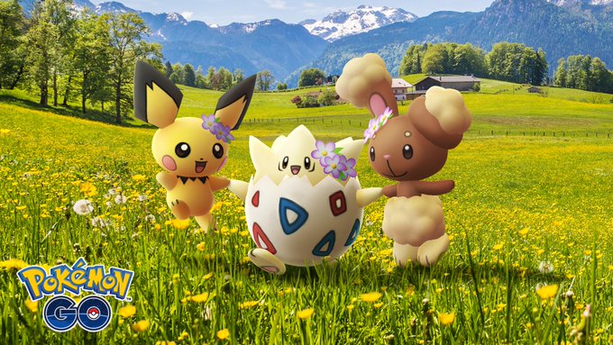 今日の成果 花飾りミミロルと花帽子ピカチュウ チコリータのくさぶえがあたらない
