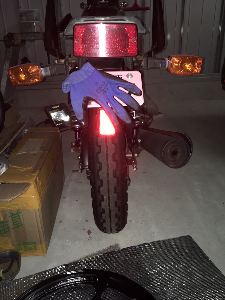 GS125のリアホイール交換とリアフェンダーカット - gs125 カスタム