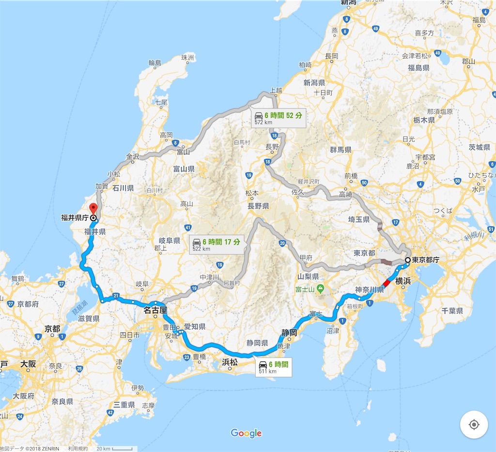 東京圏から福井へ行く最適ルートはどれ 高速道路編 しろぶたたろうのブログ 東京圏から福井へ行く最適ルートはどれ 高速道路編 しろぶたたろうのブログ