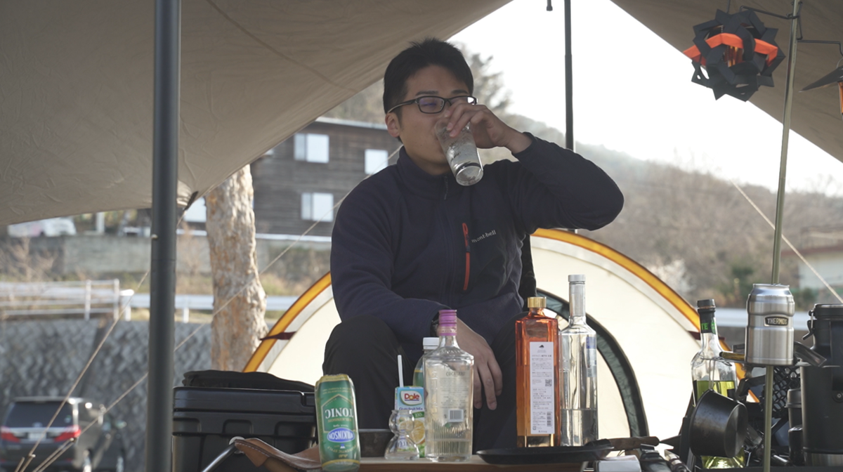 町外れのソロキャンパー」ジオラマ ベビーグース製バッテリーロコ付き