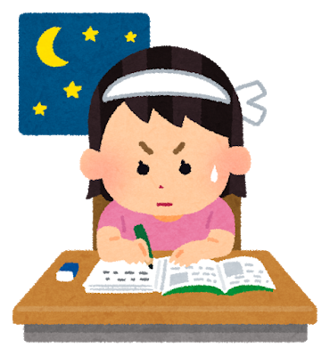 文章を頑張って書く女性