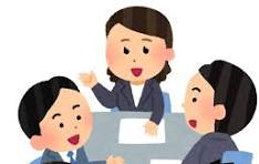 打合せする会社員