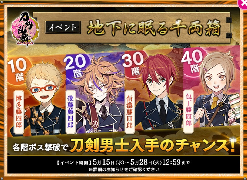 刀剣乱舞 地下に眠る千両箱 大阪城 攻略 19年5月 とっちらかってる
