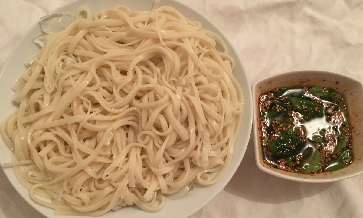 四川風冷やしつけうどん