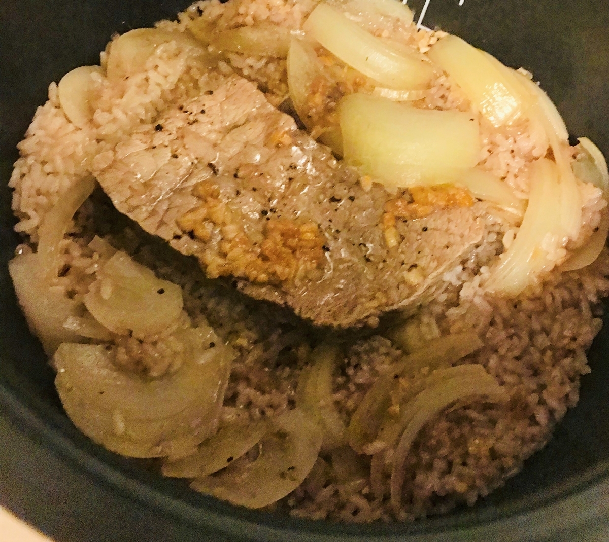 ステーキの炊き込みご飯