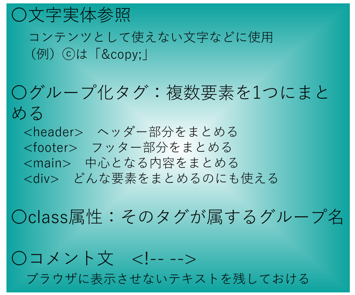 Html Css 6日目 文字実体参照 グループ化タグ 属性 完全初心者のアラフォーがプログラミングの勉強始めました