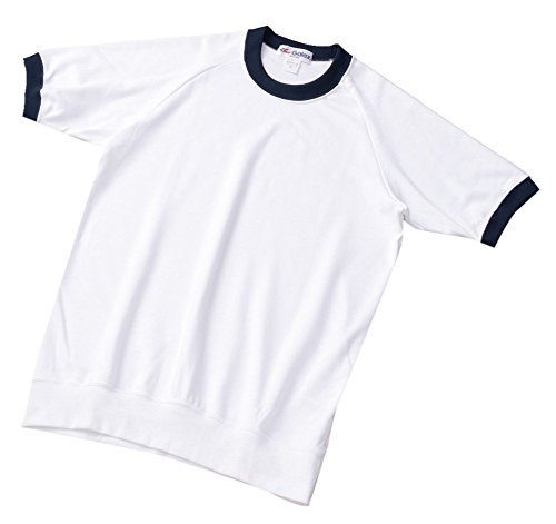 (ギャレックス) GALAX 体操服 クルーネック 140 白×濃紺