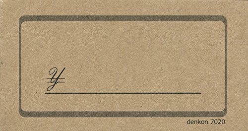 クラフト用紙のおあいそ票・お勘定書 4冊（100枚/冊）