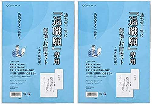 マルアイ 退職願専用 便箋・封筒セット タイ-1 2個セット
