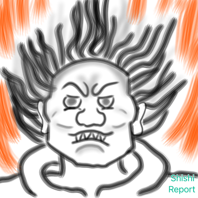 秋篠寺の大元帥明王像を参考に描いたイラスト