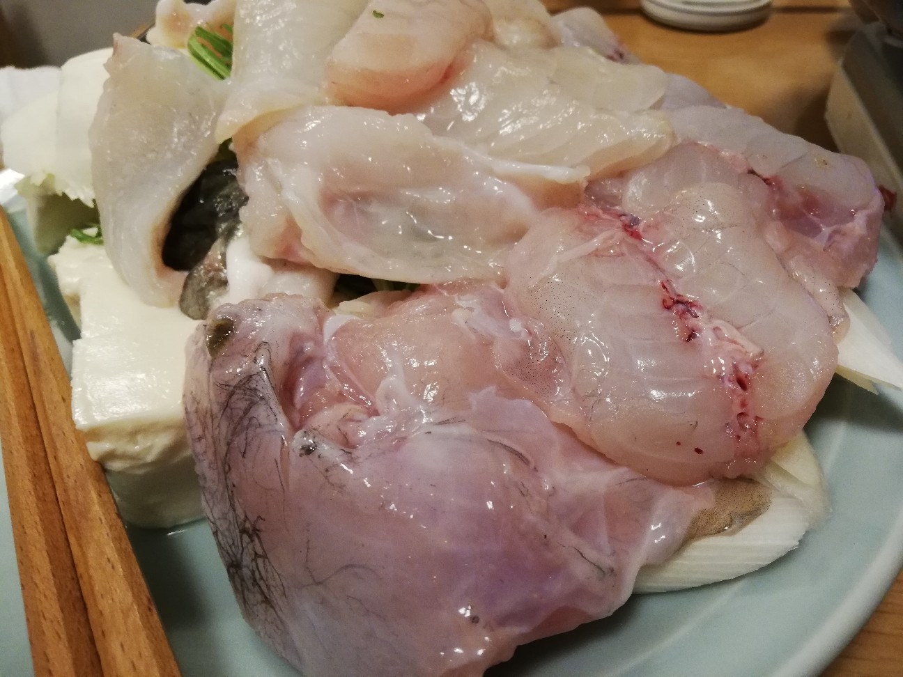 大きなふぐ肉