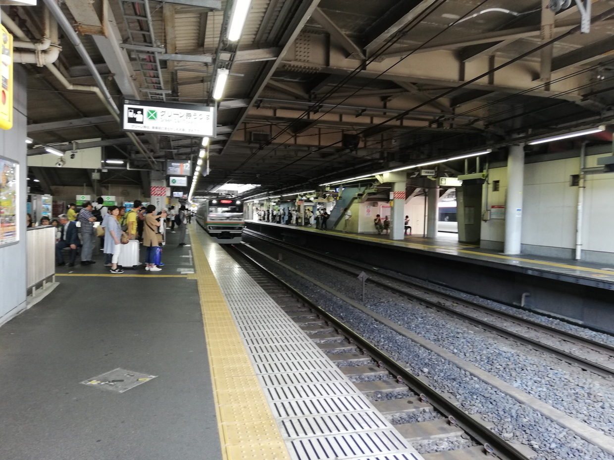 品川駅で東海道線に乗る JR品川駅
