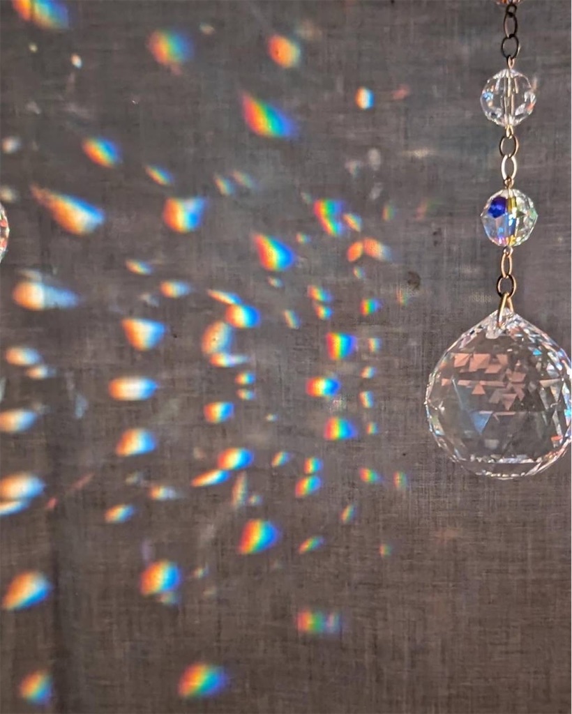 みるくみるく✩.*˚ ライトスタンド✩SWAROVSKIサンキャッチャー 夜の