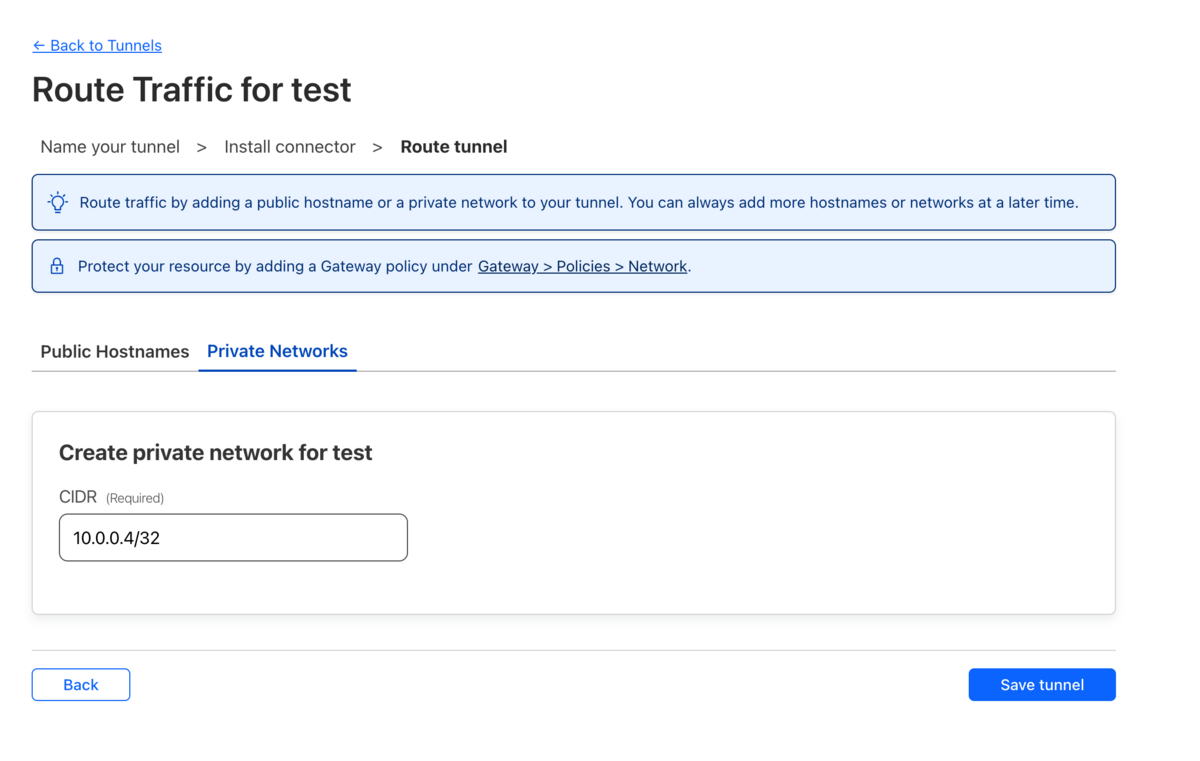 Private Networks設定