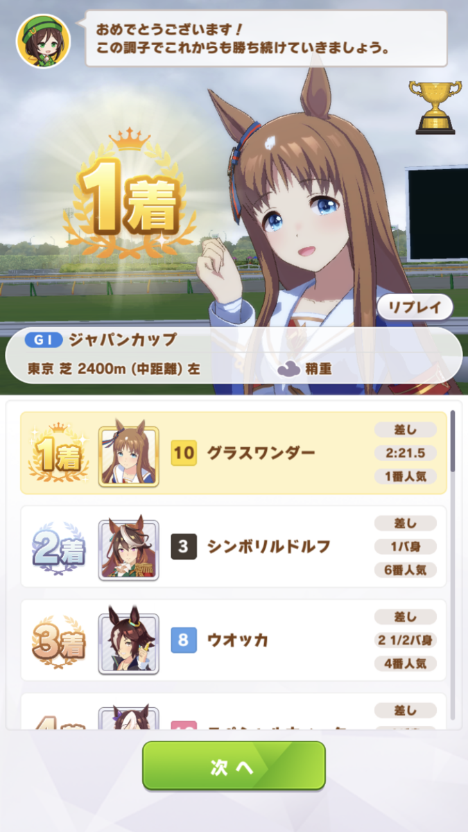 ウマ娘　フォルメイツ　vol.3　グラスワンダー ウマ娘 プリティーダービー』から「グラスワンダー」がプライズ