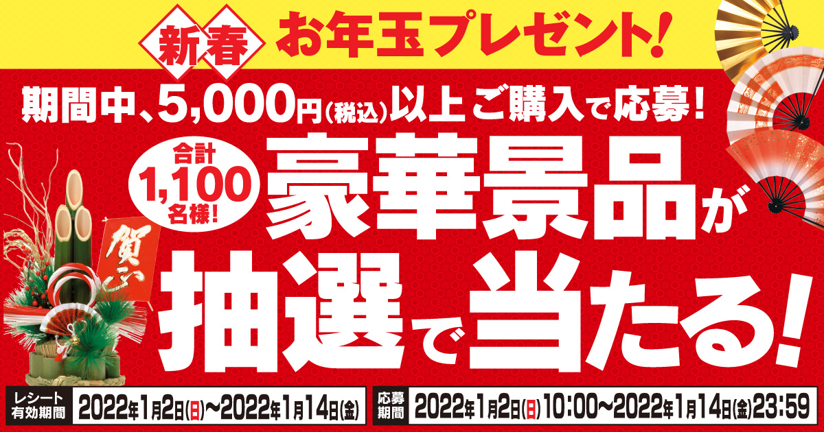 ヤマダデンキ 新春 お年玉プレゼント！