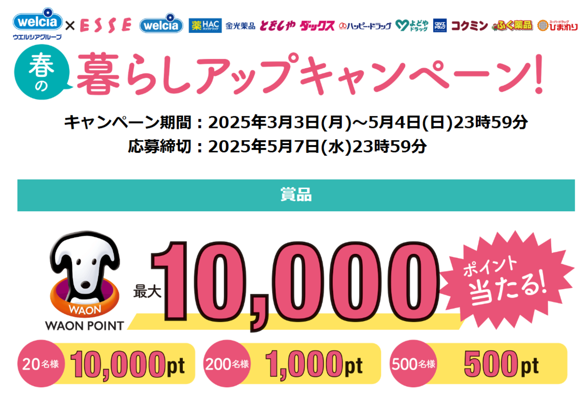 ウエルシアグループ×ESSE 春の暮らしアップキャンペーン