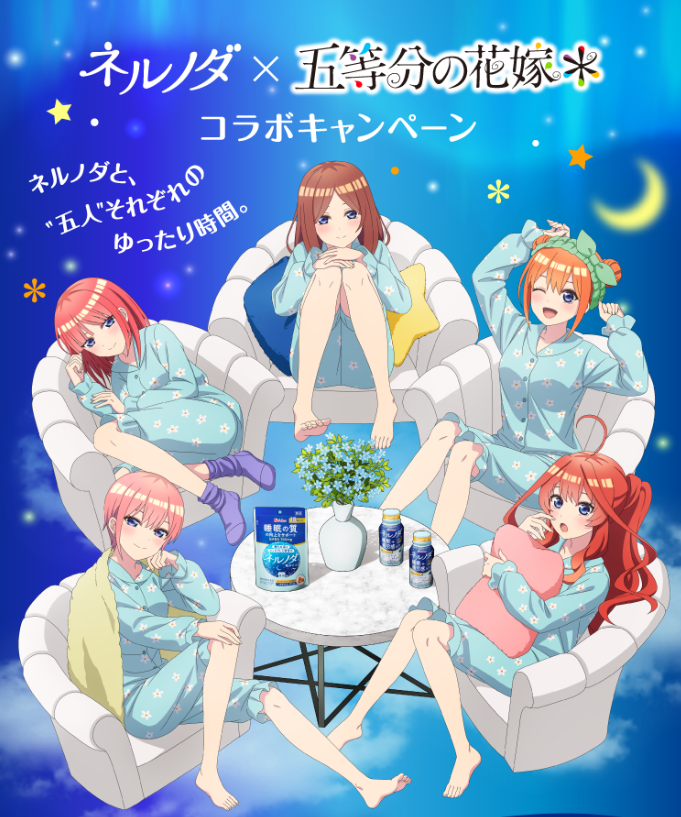 ハウスウェルネスフーズ ネルノダ×五等分の花嫁* コラボキャンペーン 第1期