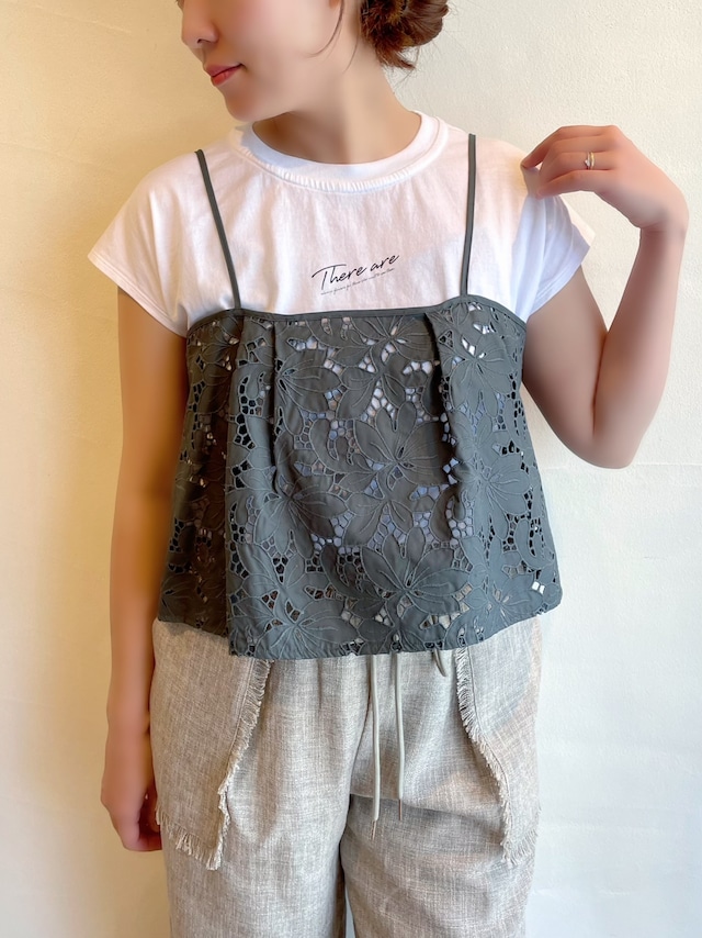 再入荷・在庫わずか】TICCA / フラワーレースキャミソール