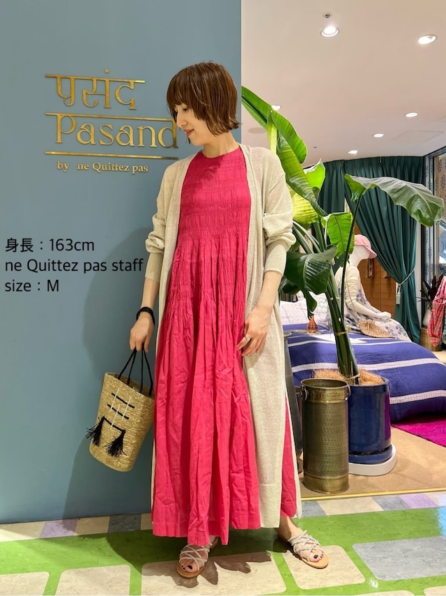 ne Quittez pas / コットンボイルシャーリングスリーブレス
