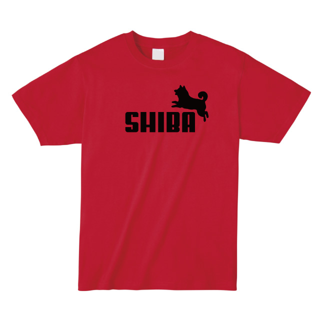 柴犬シルエットロゴTシャツ