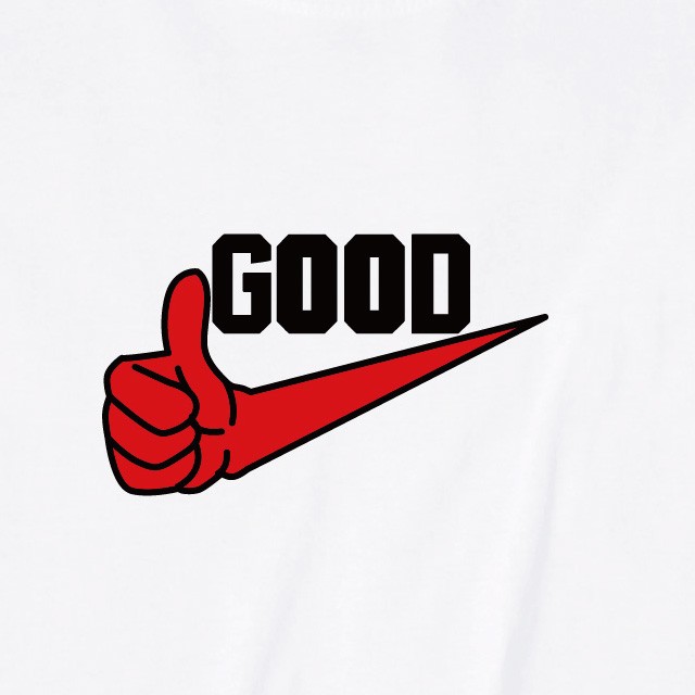 GOODロゴプリントTシャツ おもしろ