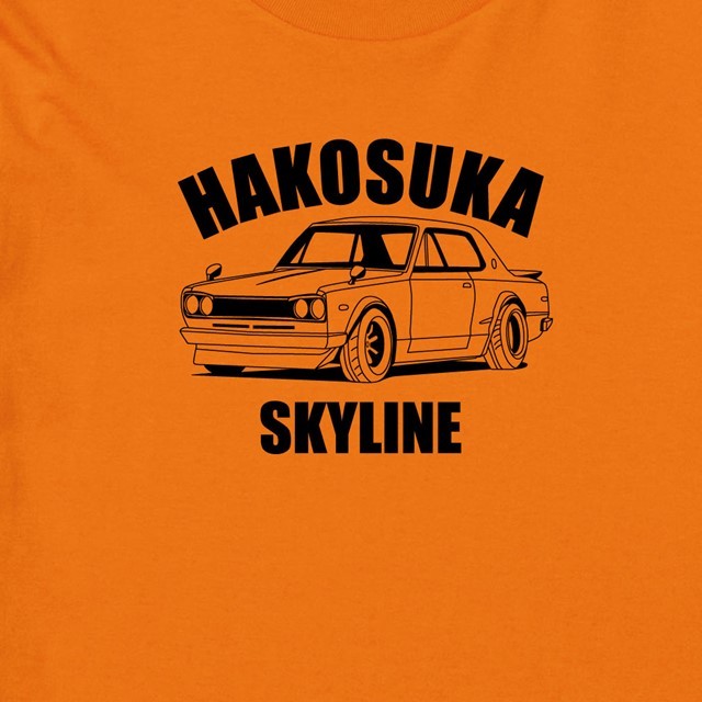 HAKOSUKASKYLINEロゴプリントTシャツ