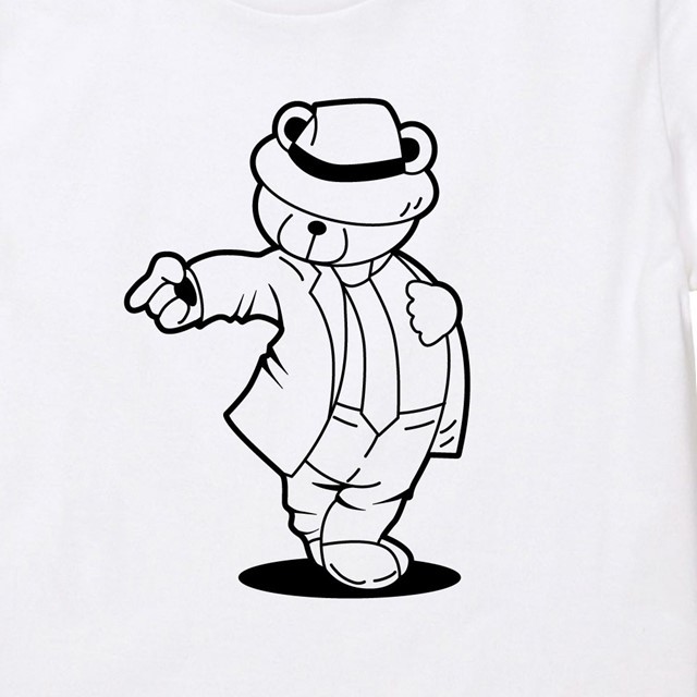 ダンサーベアプリントTシャツ