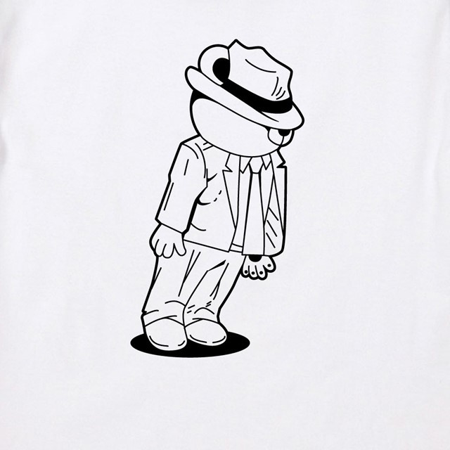 斜め立ちダンサーベアプリントTシャツ